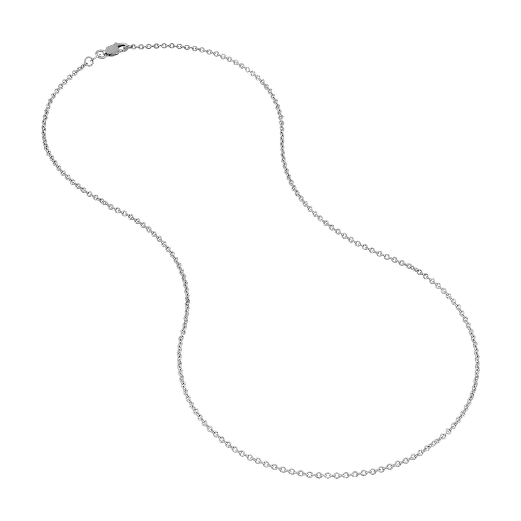 Cable Chain Necklace in 14K White Gold - Image 2 of 3