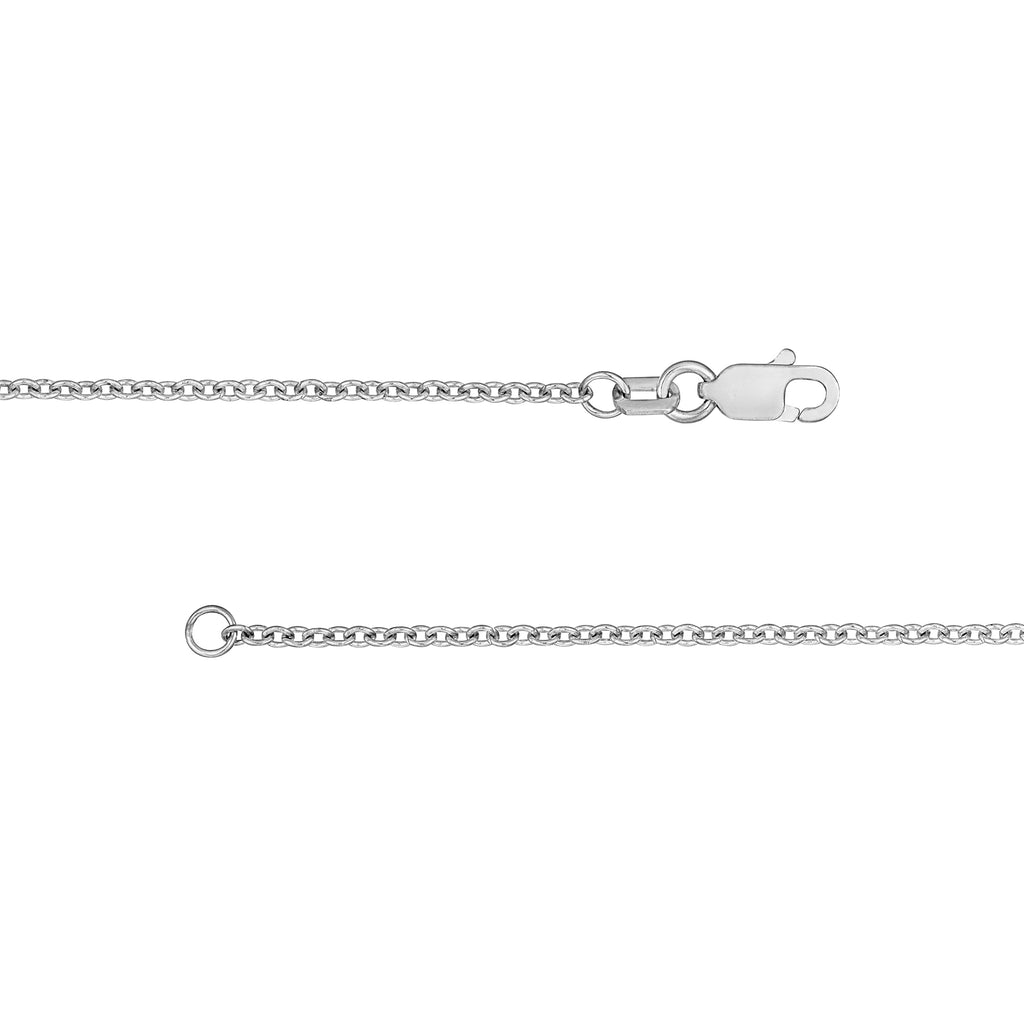 Cable Chain Necklace in 14K White Gold - Image 3 of 3