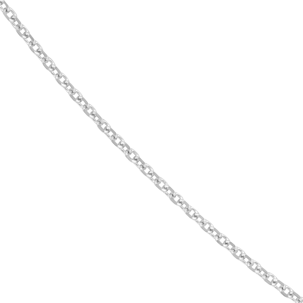 Diamond-Cut Cable Chain necklace in 14K White Gold - Image 2 of 3
