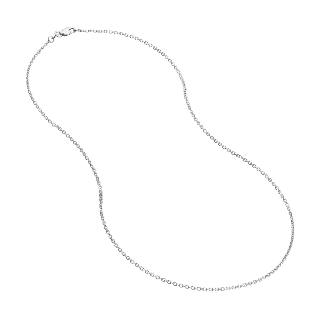Diamond-Cut Cable Chain necklace in 14K White Gold - Image 1 of 3