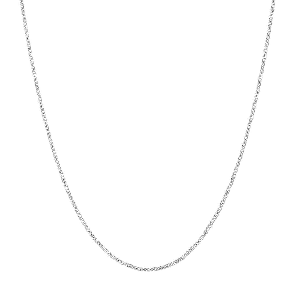 Cable Chain 14K White Gold 18" Long - Image 1 of 5