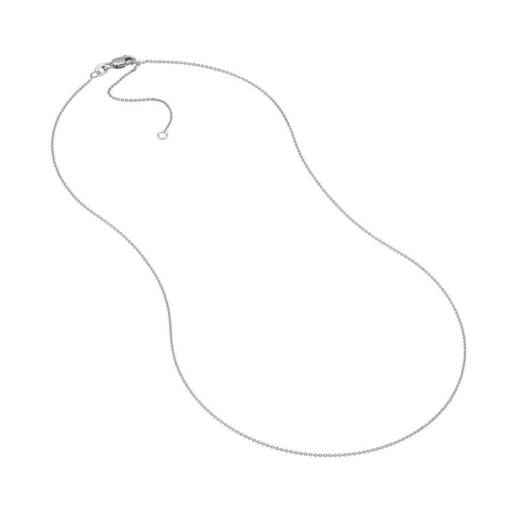 Cable Chain 14K White Gold 18" Long - Image 4 of 5