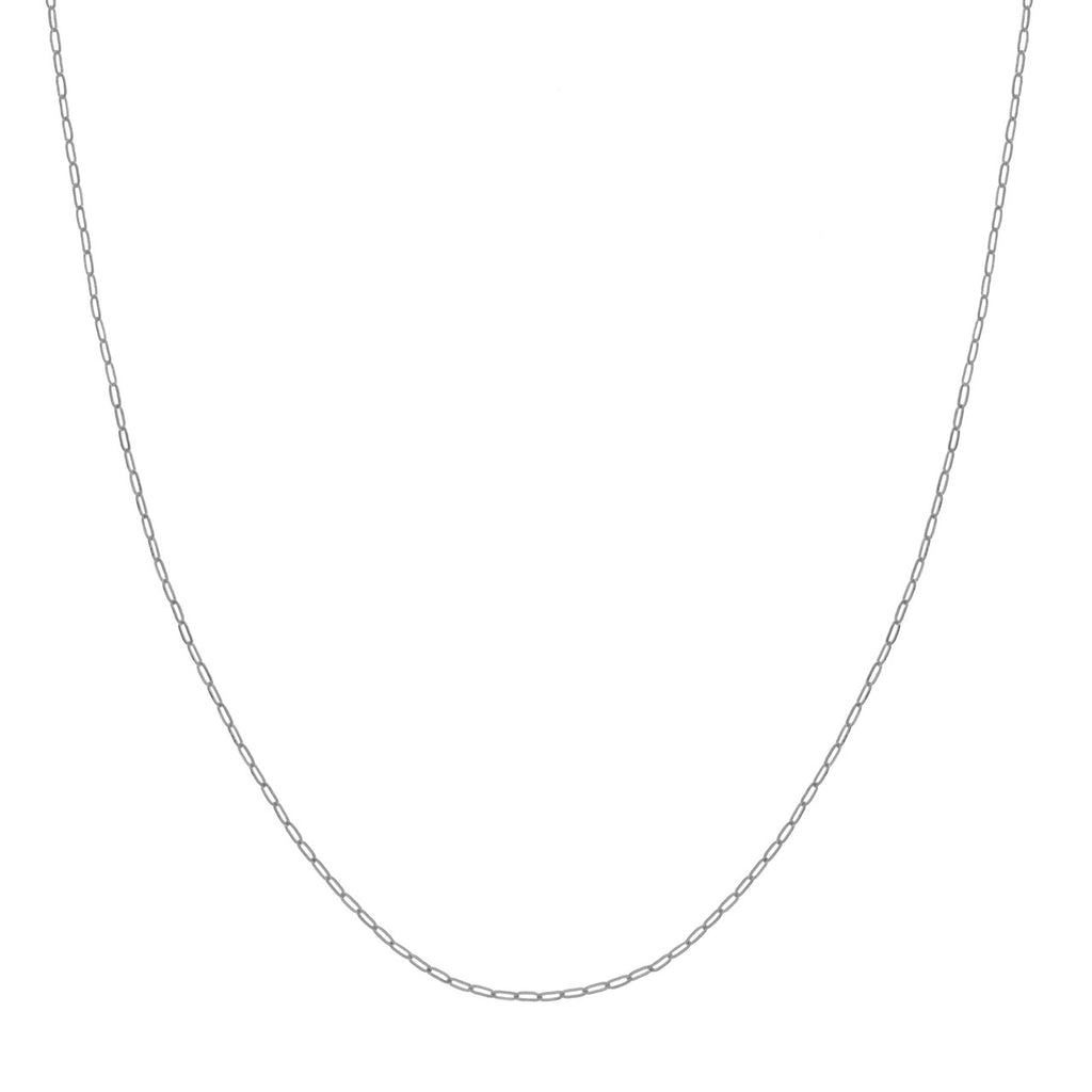 Paper Clip Chain 14K White Gold 24" - Image 2 of 5
