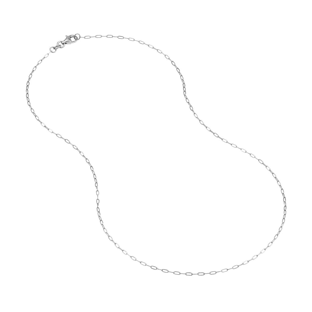 Paper Clip Chain 14K White Gold 24" - Image 1 of 5
