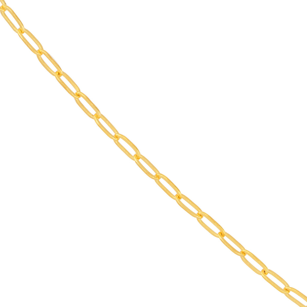 Paper Clip Chain 1.30mm 14k Yellow Gold with Pear Shape Lobster Lock - Image 2 of 5