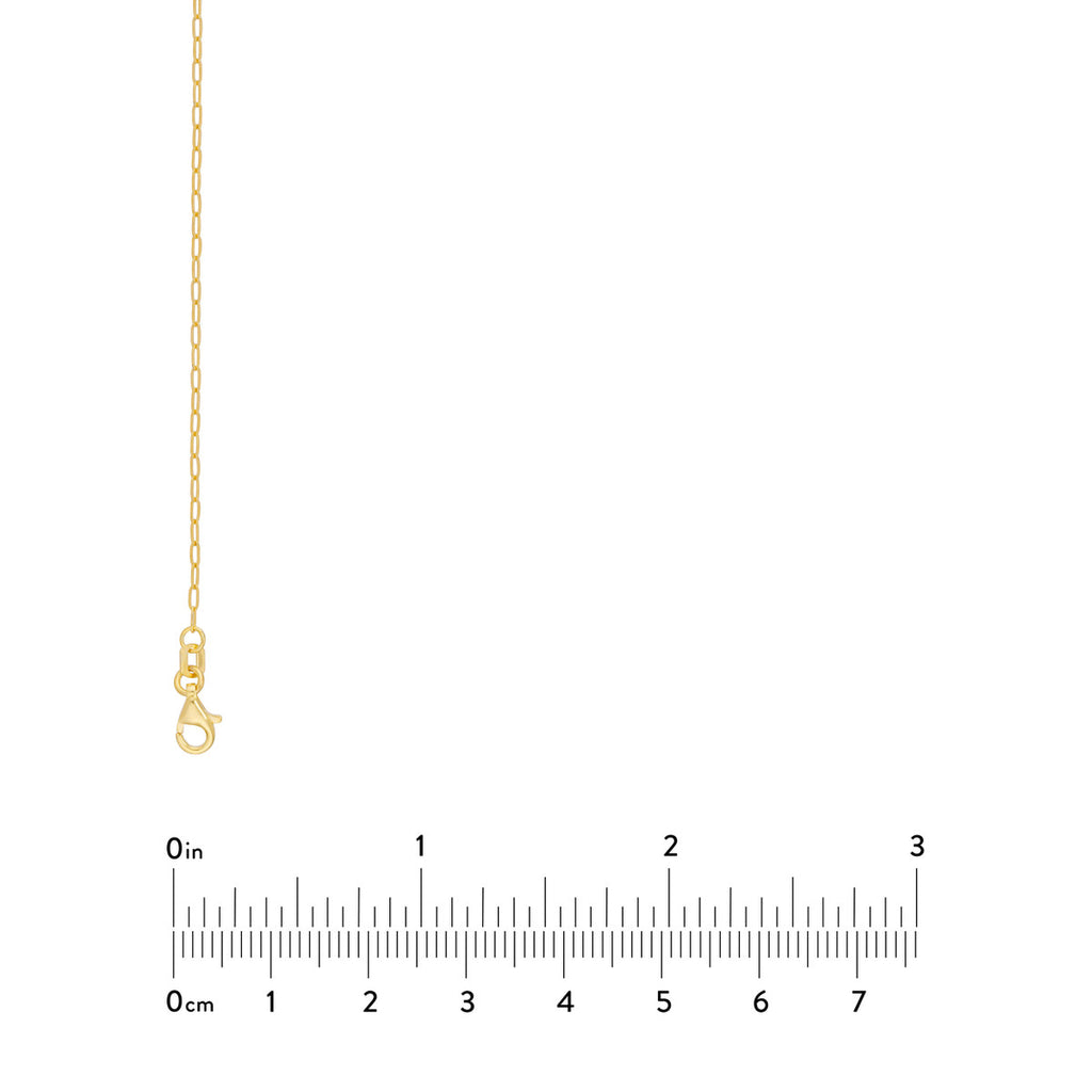 Paper Clip Chain 1.30mm 14k Yellow Gold with Pear Shape Lobster Lock - Image 3 of 5