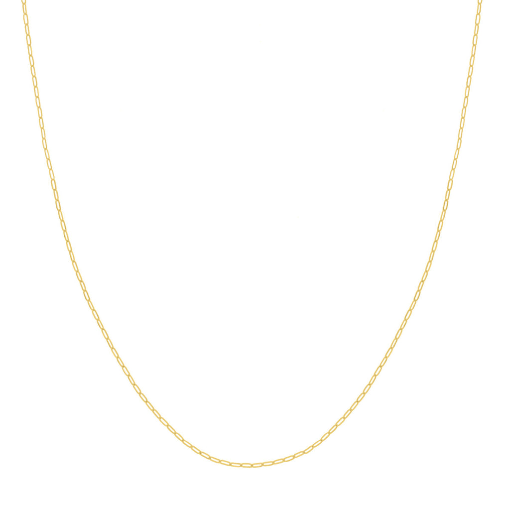 Paper Clip Chain 1.30mm 14k Yellow Gold with Pear Shape Lobster Lock - Image 5 of 5