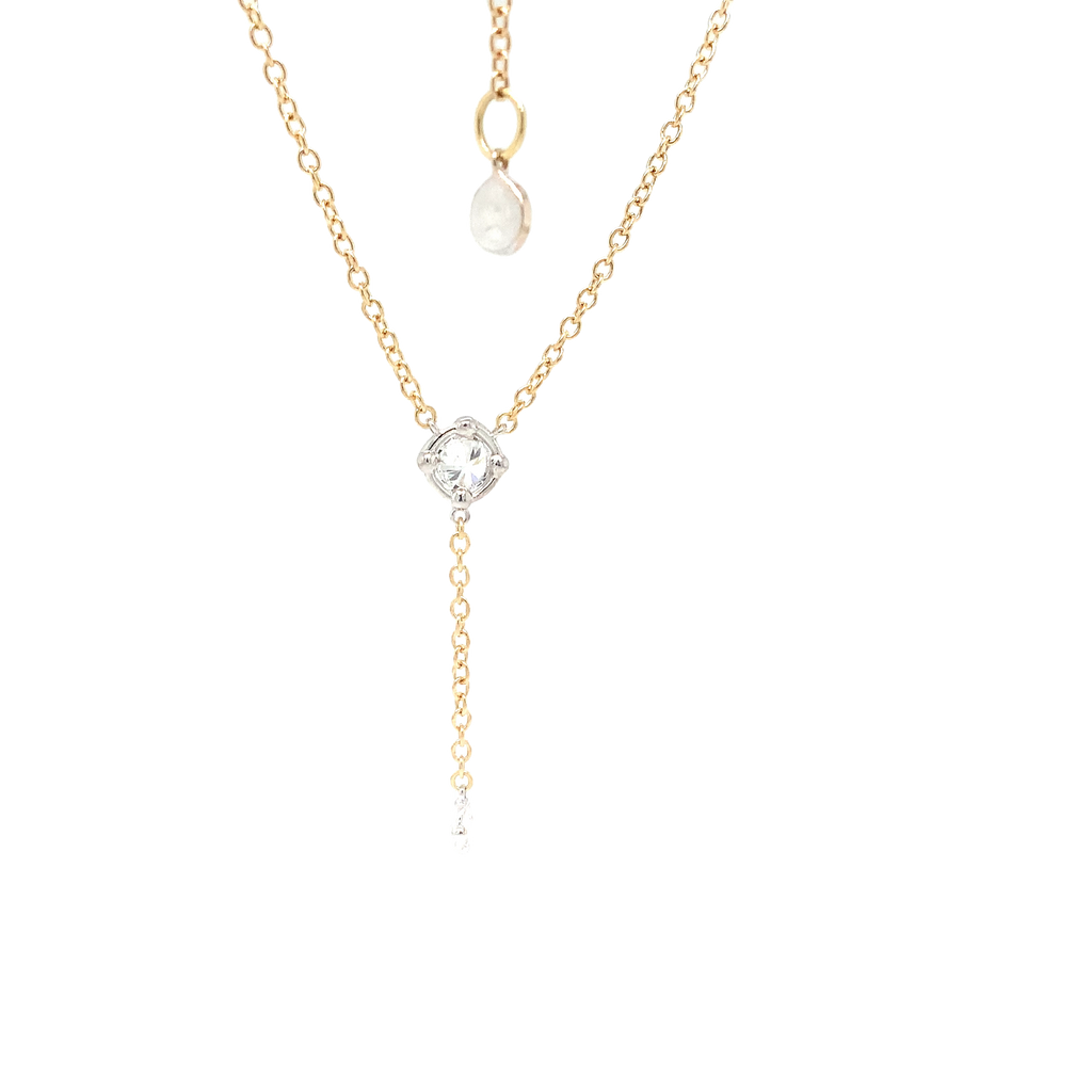 A. Link Metropolitan Collection Lariat Diamond Necklace in 18K Yellow and White Gold - Image 6 of 8