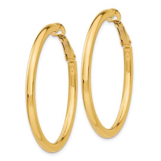 Round 14K Yellow Gold Hoop Earring - Image 1 of 4