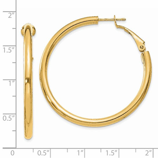 Round 14K Yellow Gold Hoop Earring - Image 2 of 4