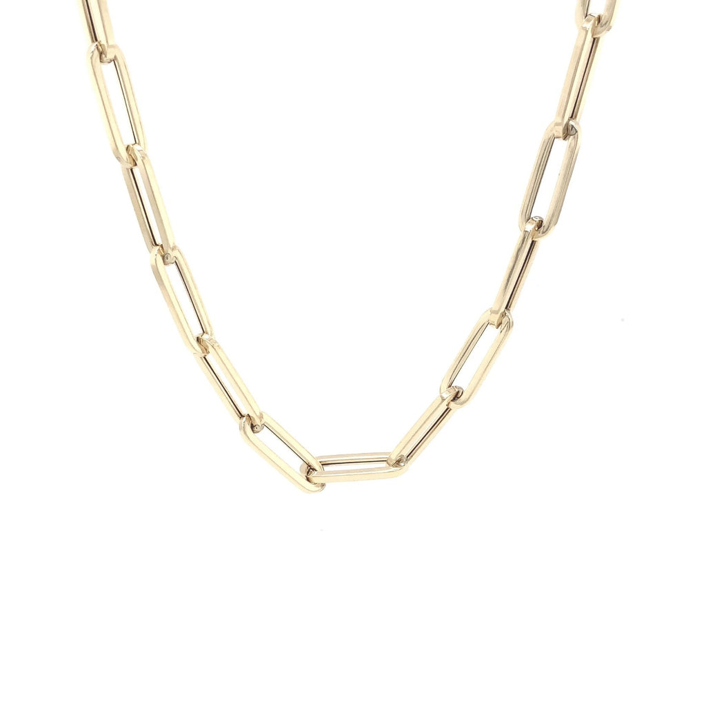Paper Clip Neck Chain in 14 kt Yellow Gold by Royal Chain Necklace is 20 " Long 14 mm x 4.2 mm - Image 1 of 4