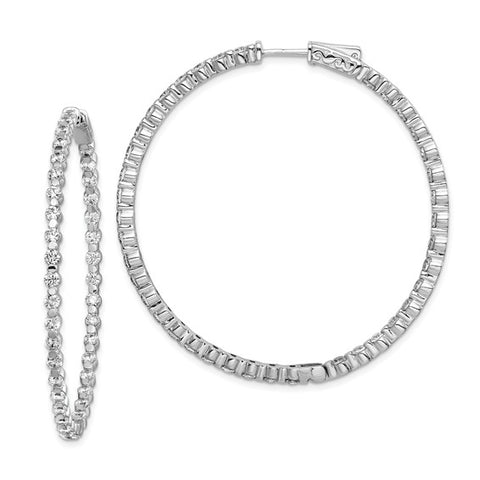 Sterling Silver 2.5 mm CZ Hoop Earrings - Image 1 of 4