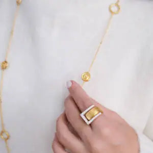 Lika Behar Collection Roundabout Versatile Necklace with Rondettes and Diamonds 24K Gold - Image 2 of 3