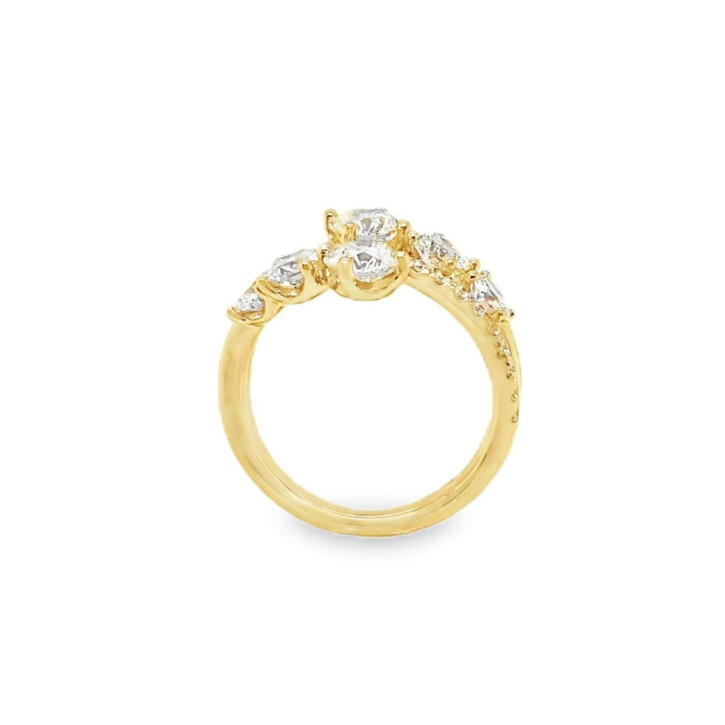 Uneek Bypass GIA Certified Diamond Ring set in 18K Yellow Gold - Image 6 of 9