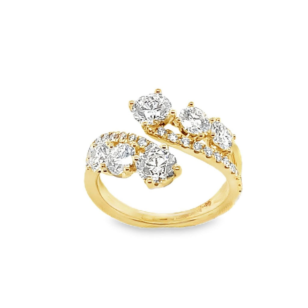 Uneek Bypass GIA Certified Diamond Ring set in 18K Yellow Gold - Image 9 of 9