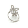 Roman+Jules 2 Butterfly Bypass Right Hand  Diamond Ring Fashioned in 14K White G