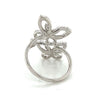 Roman+Jules 2 Butterfly Bypass Right Hand  Diamond Ring Fashioned in 14K White G