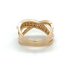Roman+Jules Bypass Pearl and Diamond Ring set in 14K Yellow Gold