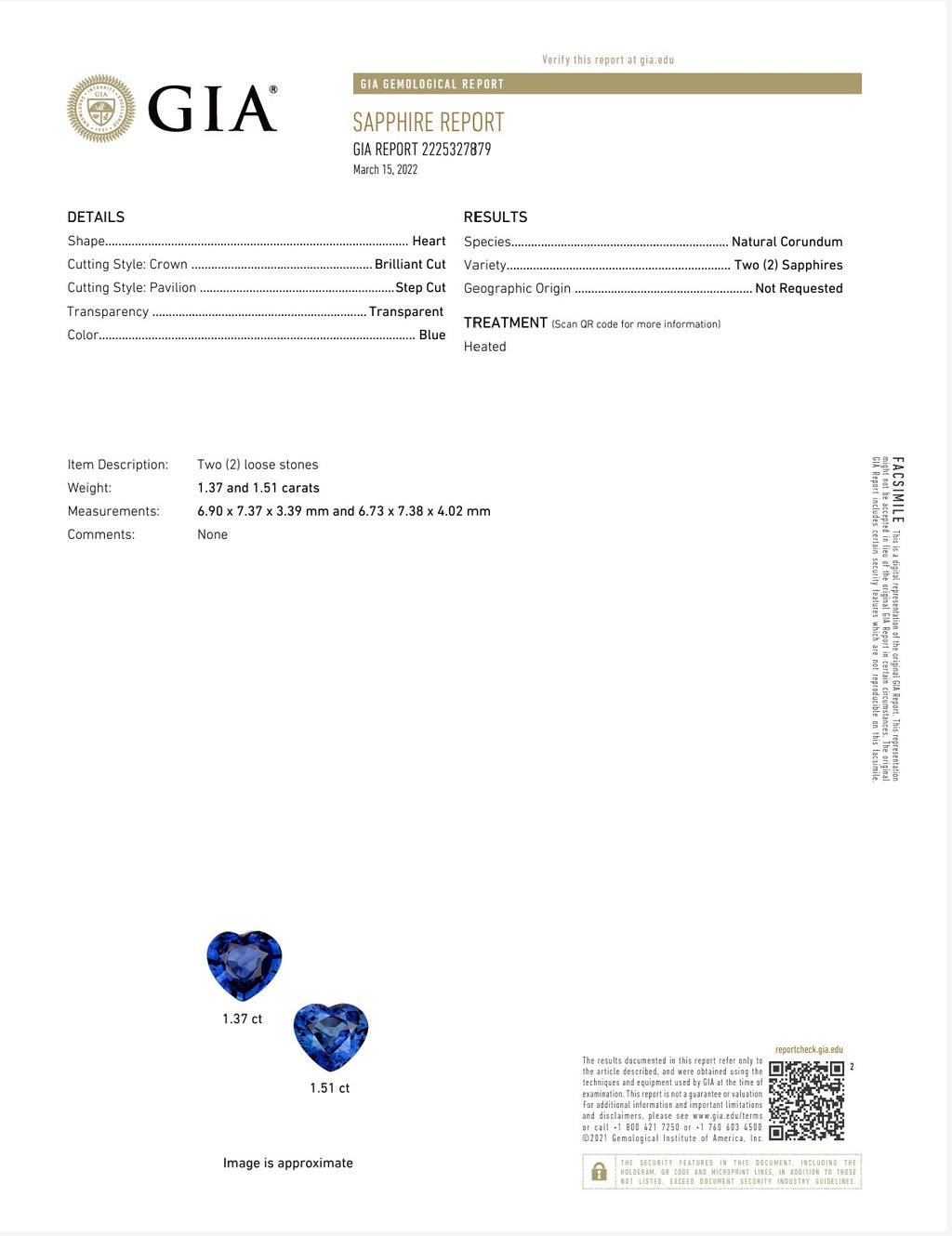 Roman + Jules Gem Quality Heart Shaped Blue Sapphire and Diamond Earring Set in Platinum - Image 8 of 8