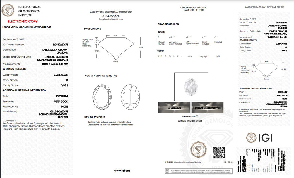 Christopher Designs  L'Amour Crisscut® 3 Stone Lab Grown Oval  Diamond Ring 3.27 cts ?14K White Gold - Image 11 of 11