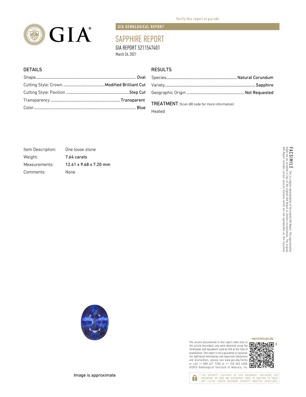 Roman+Jules Gem Quality 7.64ct Three Stone Oval Ceylon Blue Sapphire and Diamond Ring set in Platinum - Image 8 of 8