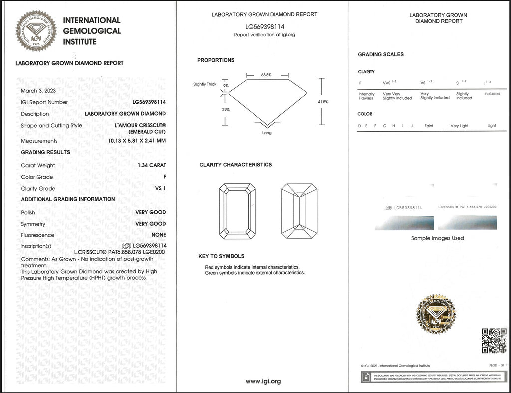 Christopher Designs L'Amour Crisscut® Lab Grown Diamond Ring Set in 14K White Gold - Image 7 of 7