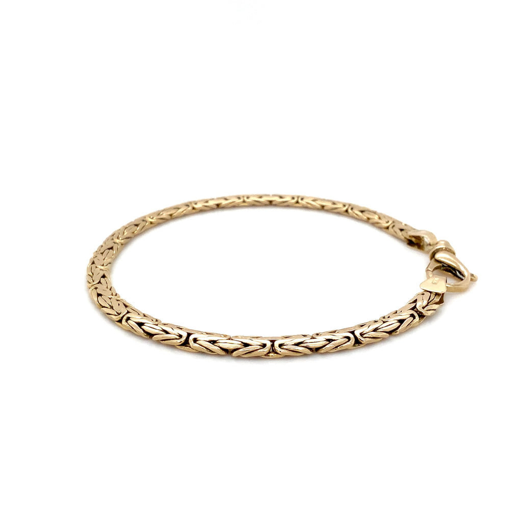 Oval Byzantine Bracelet in 14k Yelllow Gold - Image 3 of 5