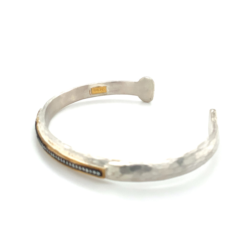 Lika Behar Yin and Yang Stockholm Cross Oval Open Diamond Cuff - Image 5 of 6