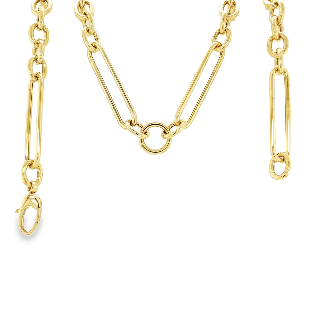 Paperclip and Oval Link 18" Neck Chain in 14 kt Yellow Gold - Image 2 of 6