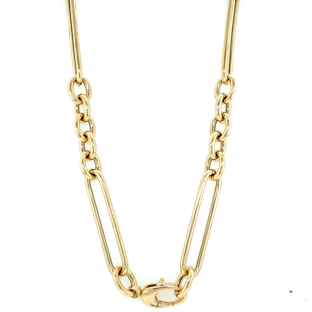 Paperclip and Oval Link 18" Neck Chain in 14 kt Yellow Gold - Image 3 of 6