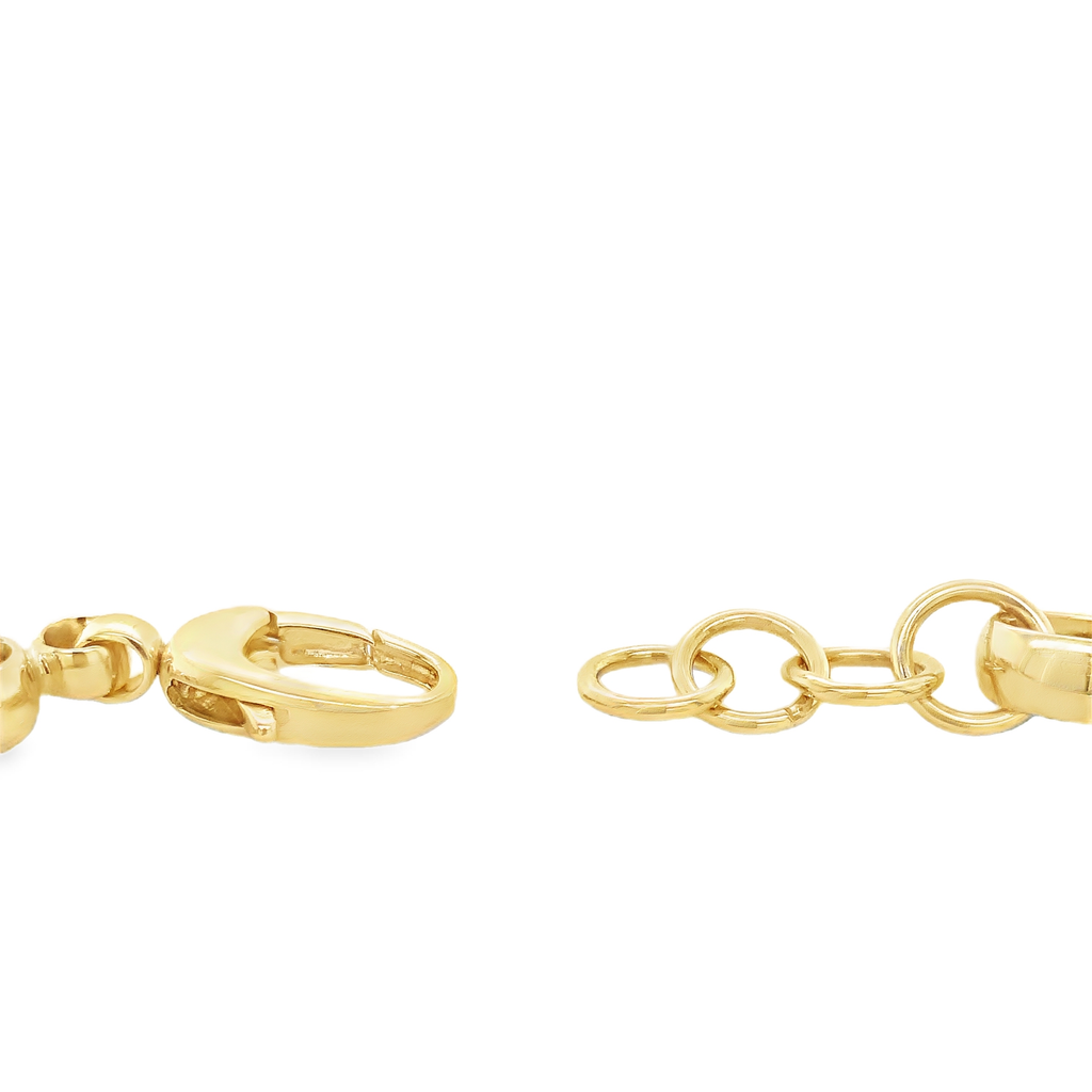 Paperclip Chain Link With Pave Diamond Set in 14 kt Yellow Gold Bracelet - Image 6 of 10
