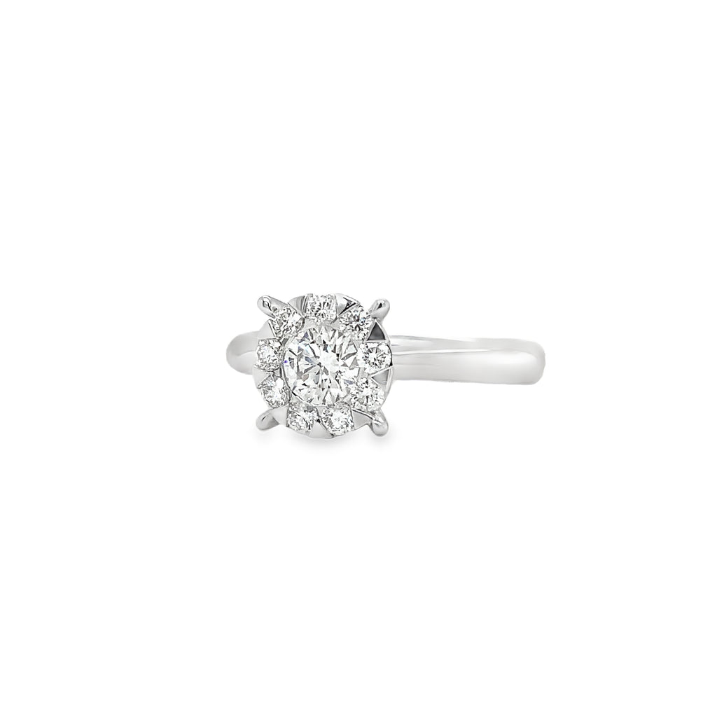 Memoire Bouquets Collection Engagement Diamond Ring 0.65 ctw  Looks Like a 2cts. - Image 4 of 8