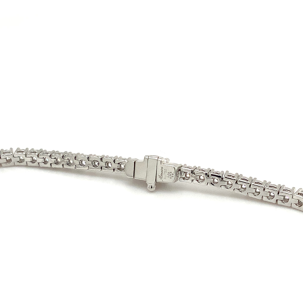 Memoire Collection Station Tennis Diamond 2.74ctw Bracelet 18K White Gold - Image 5 of 10