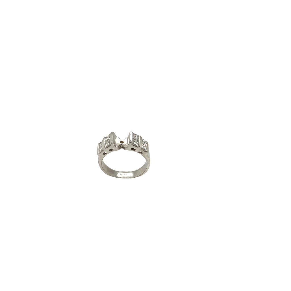 Platinum Semi Mount Diamond Ring - Image 2 of 2