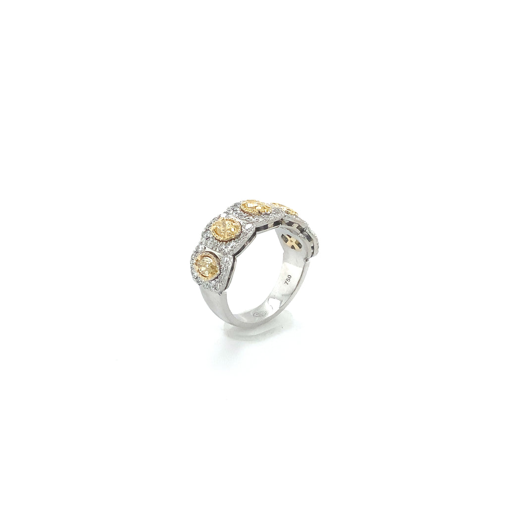 Christopher Designs Fancy yellow Marquise cut Diamond Ring - Image 3 of 9