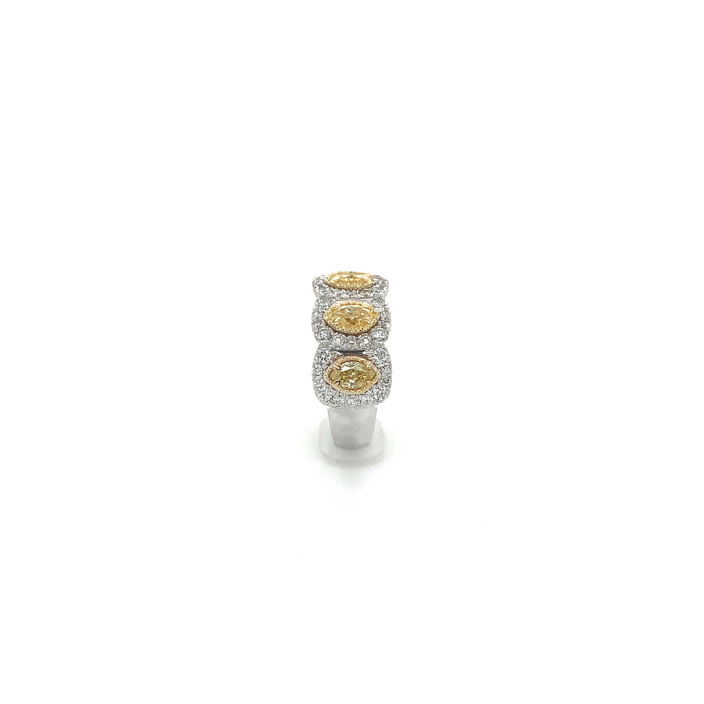Christopher Designs Fancy yellow Marquise cut Diamond Ring - Image 5 of 9