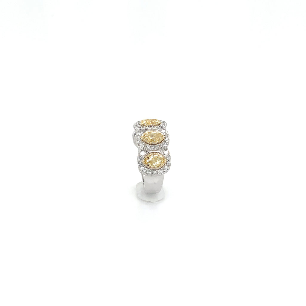 Christopher Designs Fancy yellow Marquise cut Diamond Ring - Image 8 of 9
