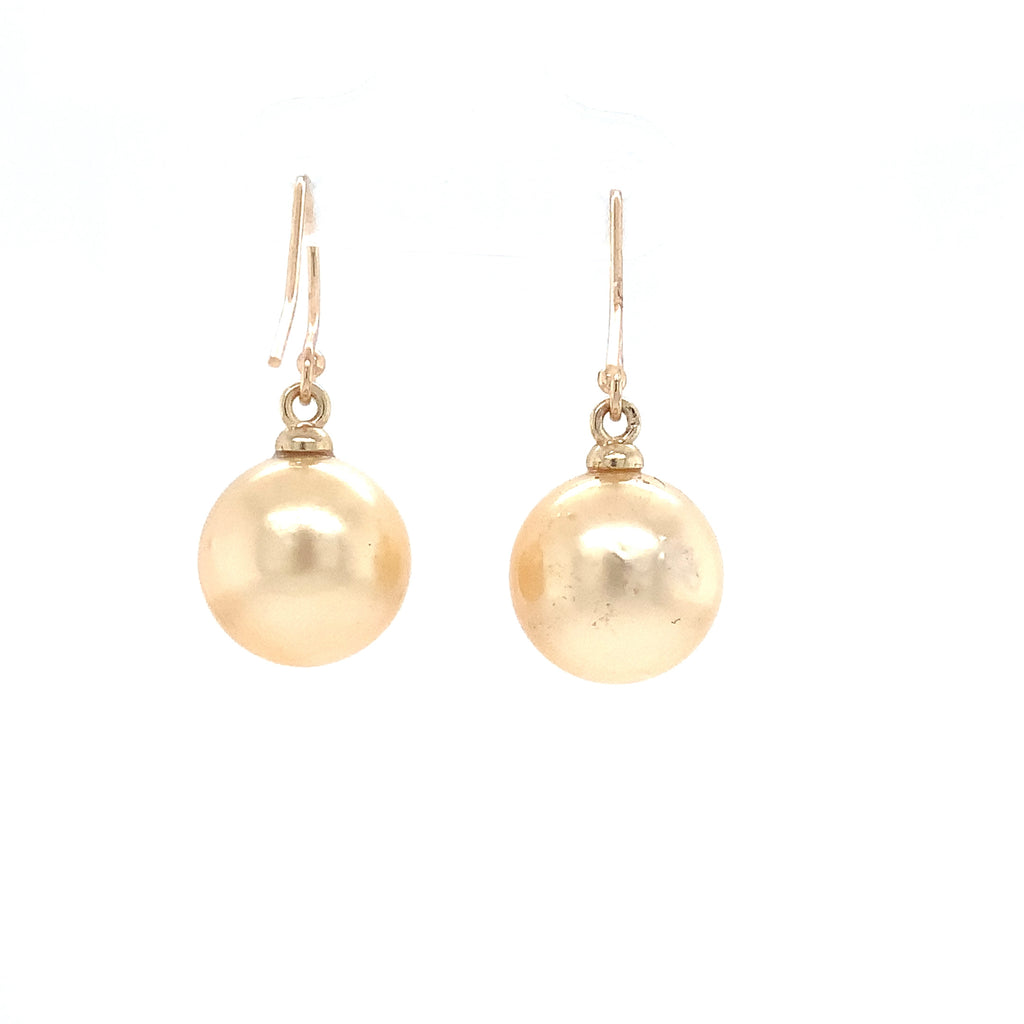 Golden South Sea Drop Pearl Earring in 14K Yellow Gold - Image 5 of 5