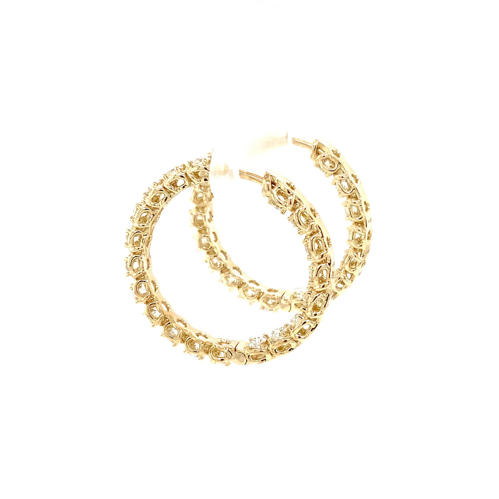 A Link Collection Diamond Hoop Earring set in 18K Yellow Gold - Image 5 of 7