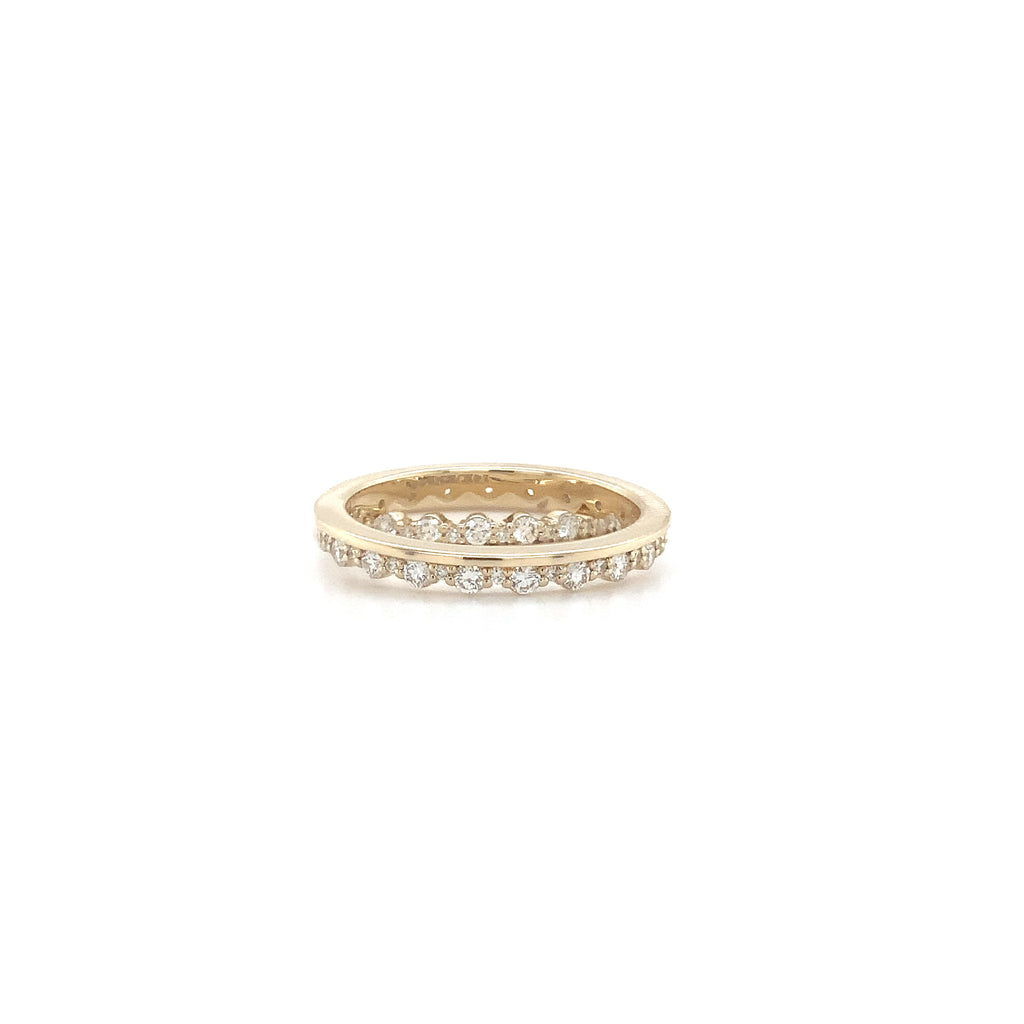 Alternating Nesting Diamond Band in 14K Yellow Gold - Image 6 of 7