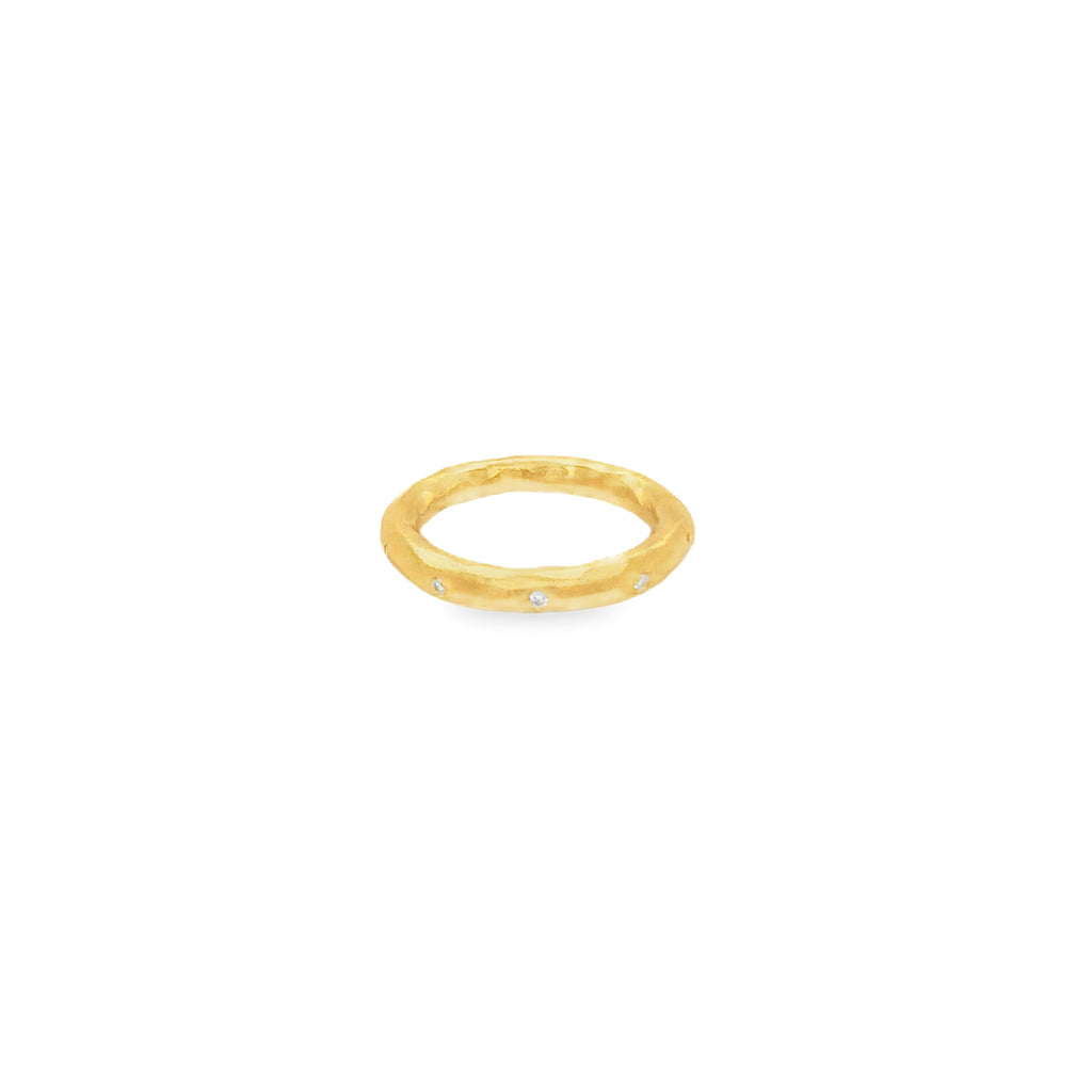 Lika Behar Pure Love Deserves Pure Gold Collection with Diamond Hammered Finished in 24K Gold - Image 3 of 5