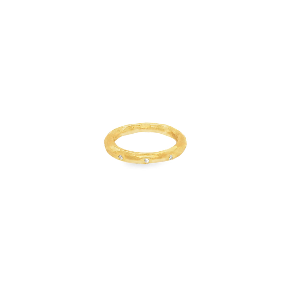 Lika Behar Pure Love Deserves Pure Gold Collection with Diamond Hammered Finished in 24K Gold - Image 4 of 5