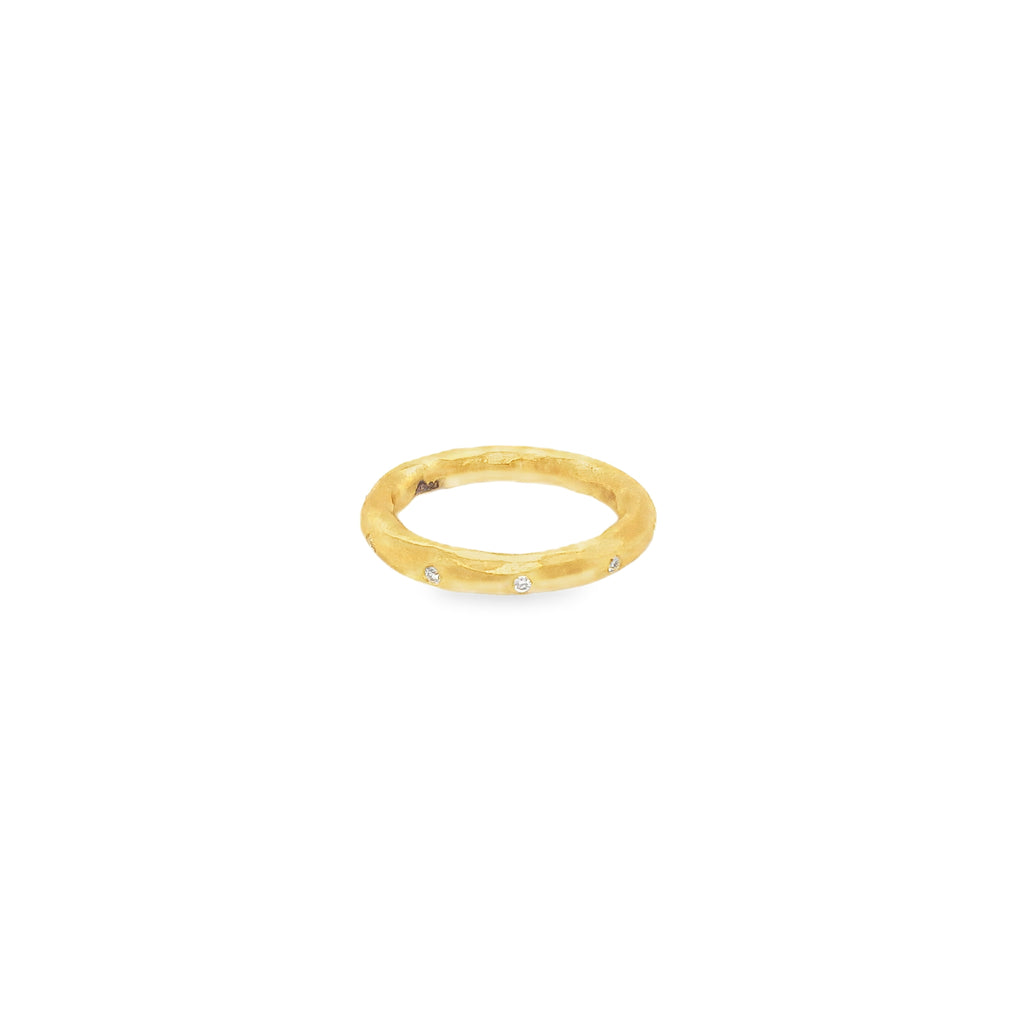 Lika Behar Pure Love Deserves Pure Gold Collection with Diamond Hammered Finished in 24K Gold - Image 5 of 5