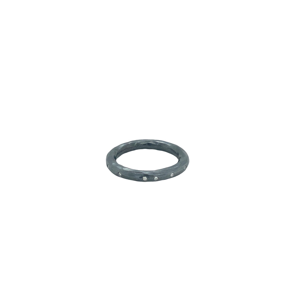 Lika Behar Yin and Yang Oxidized Sterling Silver and Diamond Band - Image 3 of 7