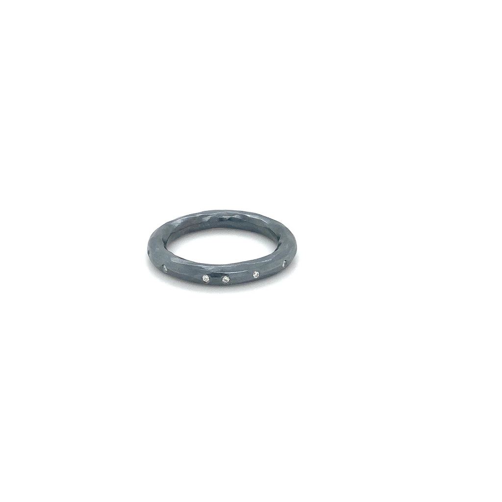 Lika Behar Yin and Yang Oxidized Sterling Silver and Diamond Band - Image 5 of 7