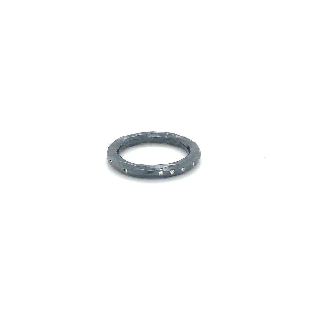 Lika Behar Yin and Yang Oxidized Sterling Silver and Diamond Band - Image 6 of 7