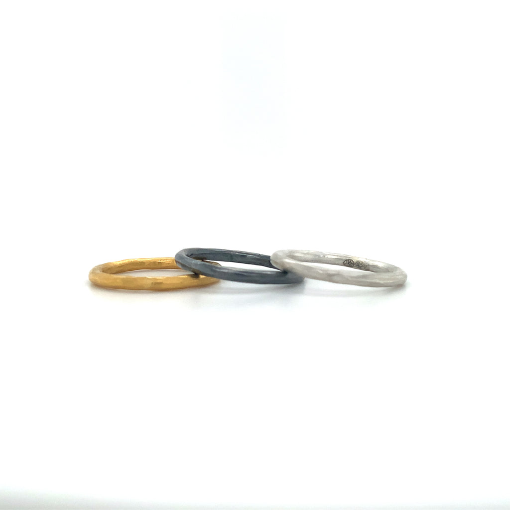 Lika Behar Yin and Yang collection Oxidized Sterling Silver Stackable Band - Image 2 of 6