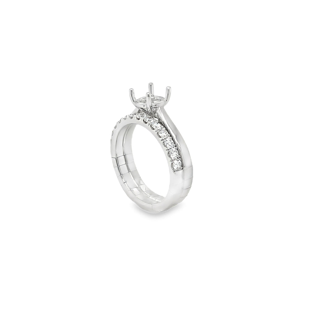 Comfort Stretchy Diamond Band set in 14K White Gold 2.10ctw - Image 2 of 8