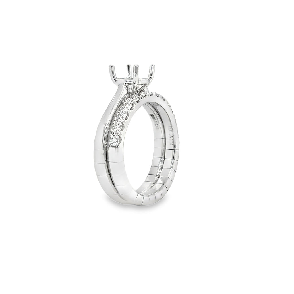 Comfort Stretchy Diamond Band set in 14K White Gold 2.10ctw - Image 8 of 8