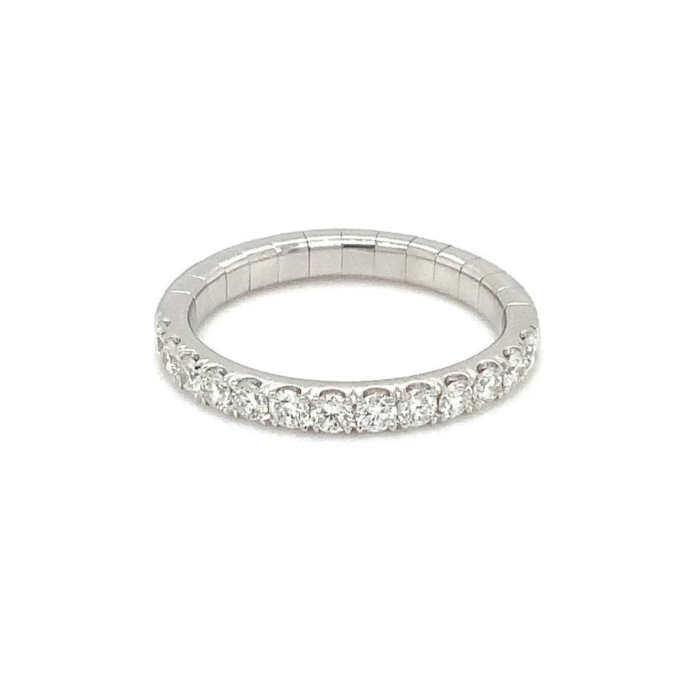 Comfort Stretchy Diamond Band set in 14K White Gold 2.10ctw - Image 1 of 8